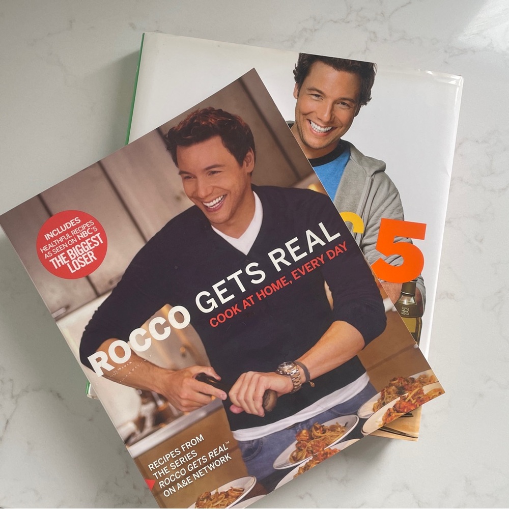 Two cookbook bundle, Rocco Dispirito, Rocco Gets Real & Rocco’s 5 Minute Flavor - Picture 1 of 9